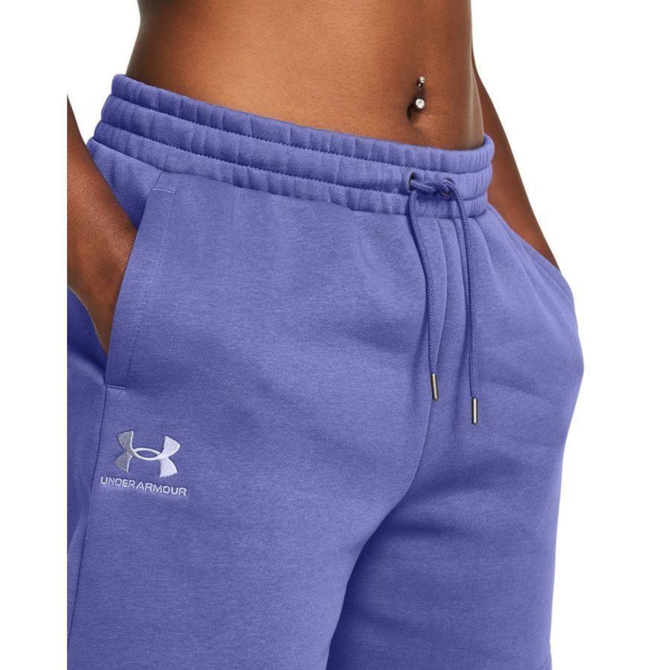 Shorts Under Armour Treino Essential Fleece Relax - Feminino - Foto 5