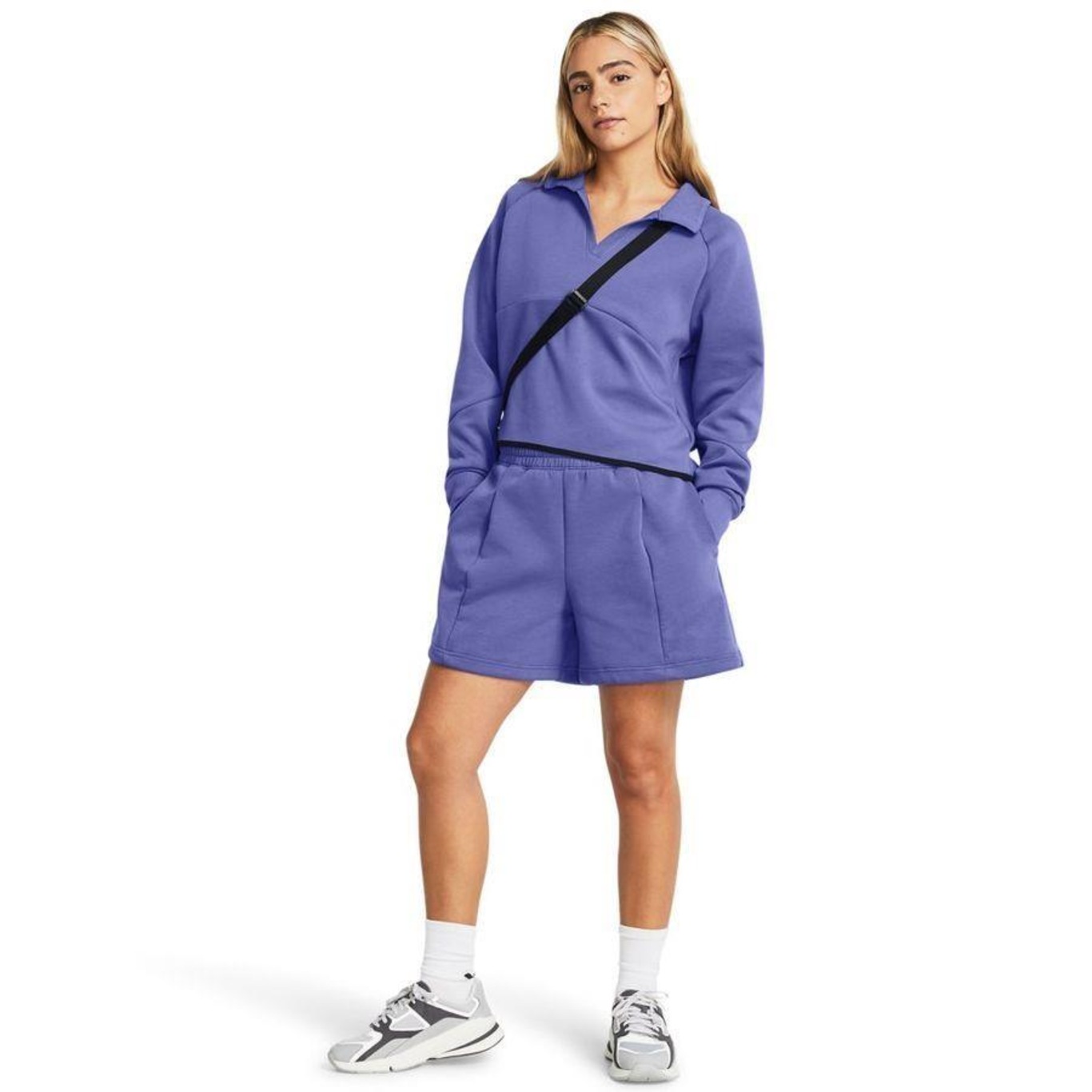 Shorts Under Armour Unstoppable Fleece Pleated - Feminino - Foto 4