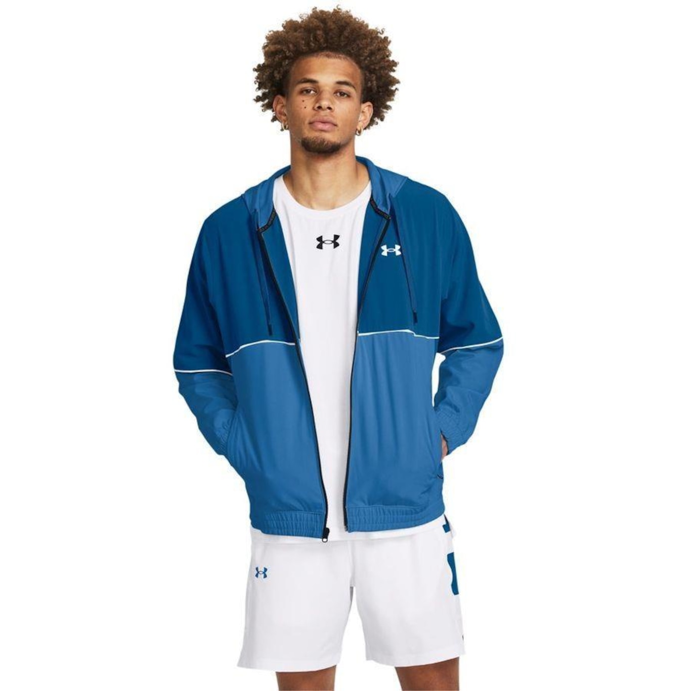 Jaqueta Under Armour Treino Baseline Woven - Masculina - Foto 1