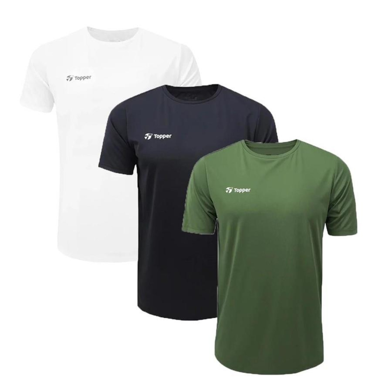 Kit Camiseta Topper Sky Feeling - 3 Unidades - Masculina - Foto 1