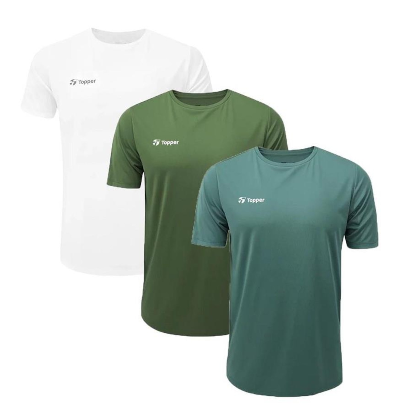 Kit Camiseta Topper Sky Feeling - 3 Unidades - Masculina - Foto 1