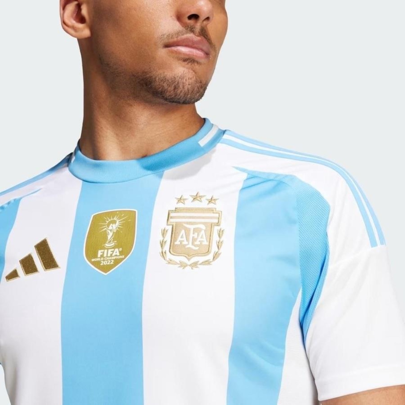 Camisa da Argentina 1 24/25 adidas Uniforme S/Nº Torcedor - Masculina - Foto 5