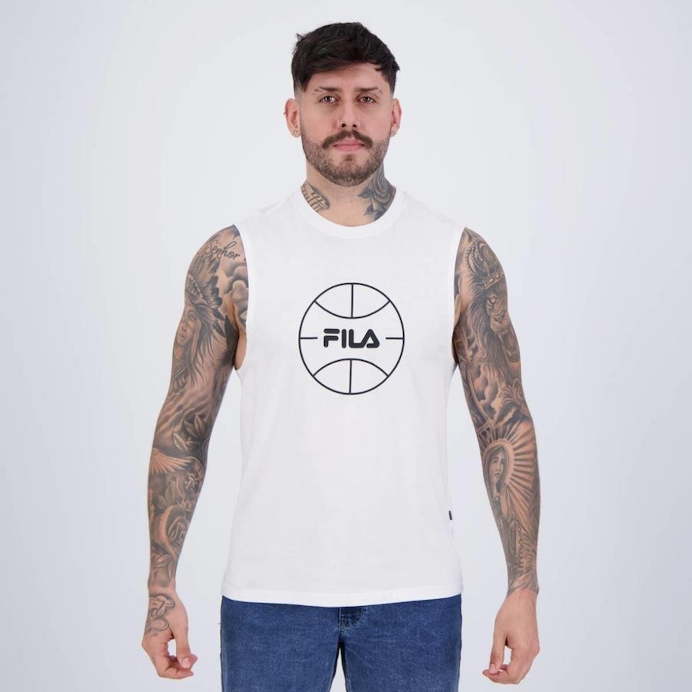 Camiseta Regata Fila Letter Basket - Masculina - Foto 1