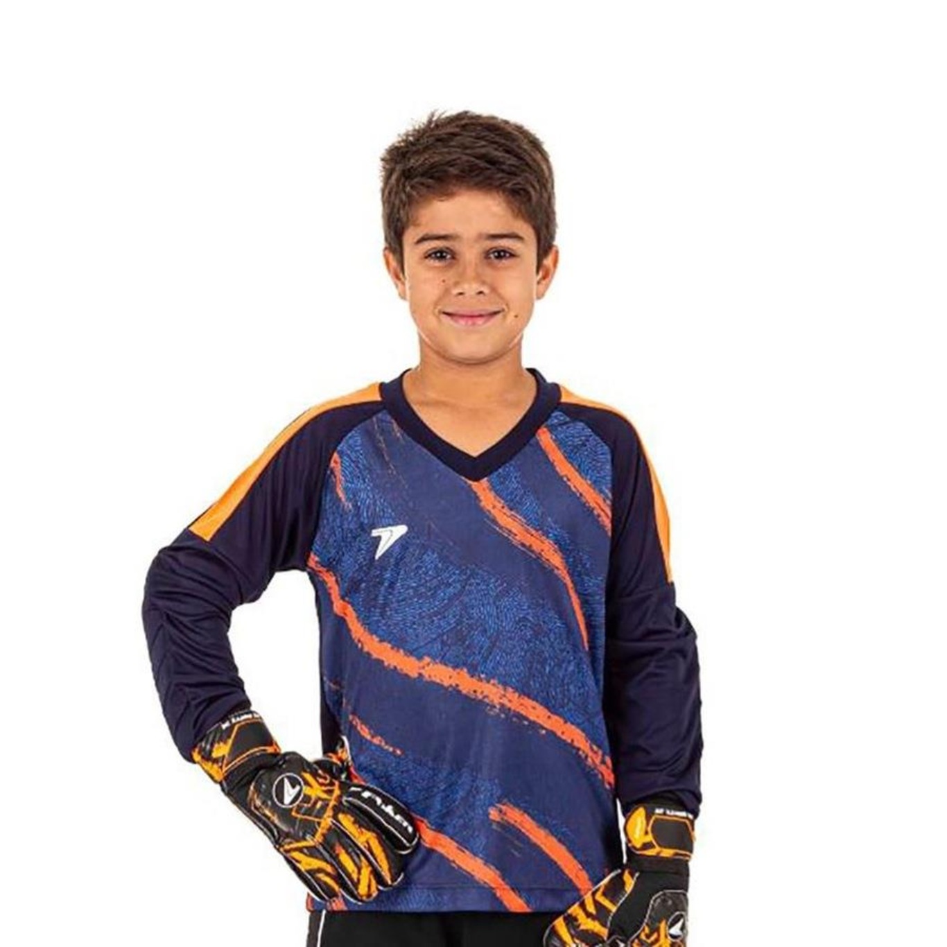 Camisa Manga Longa de Goleiro Poker Orbit - Infantil - Foto 1