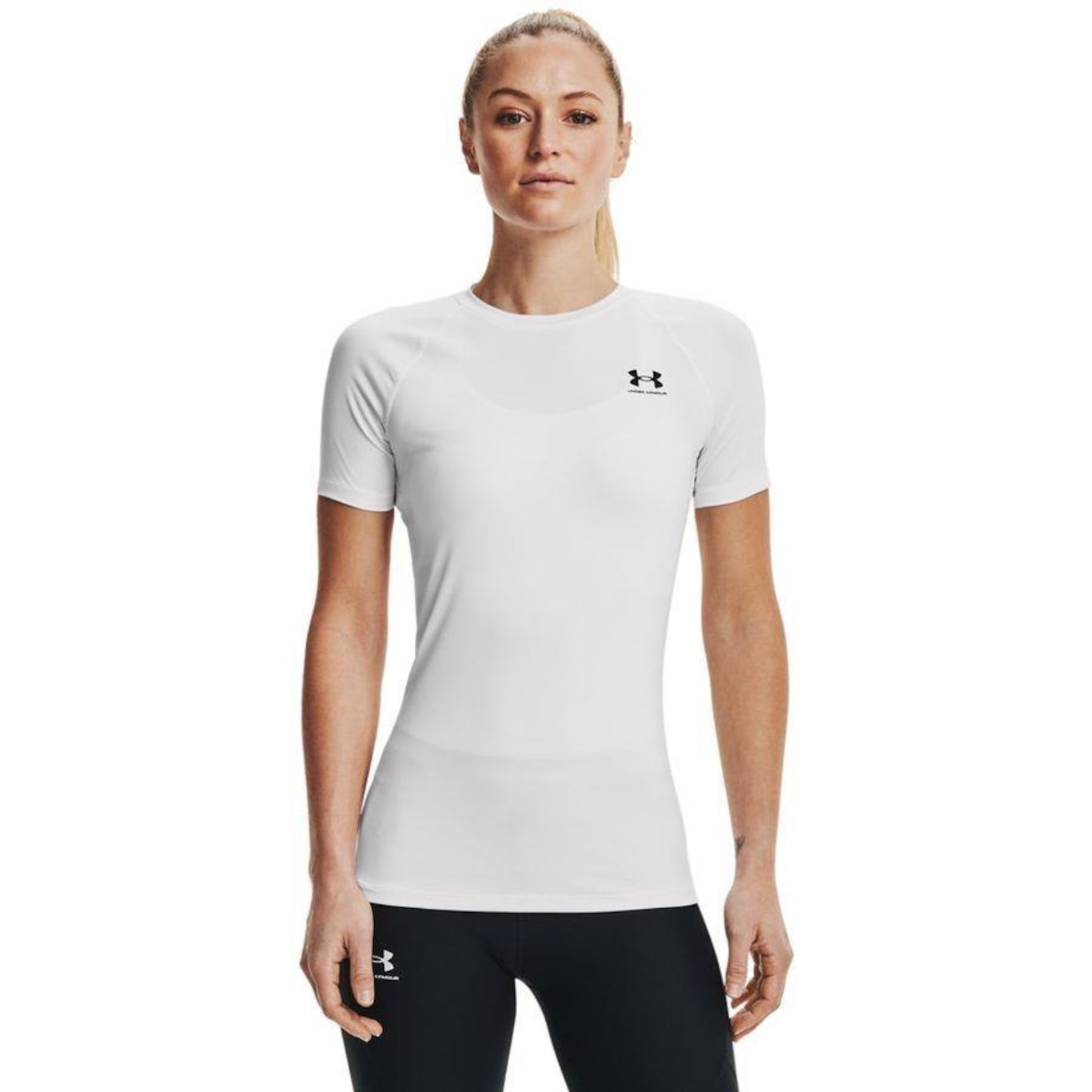 Camiseta de Compressão Under Armour Heatgear Authentics - Feminina - Foto 1