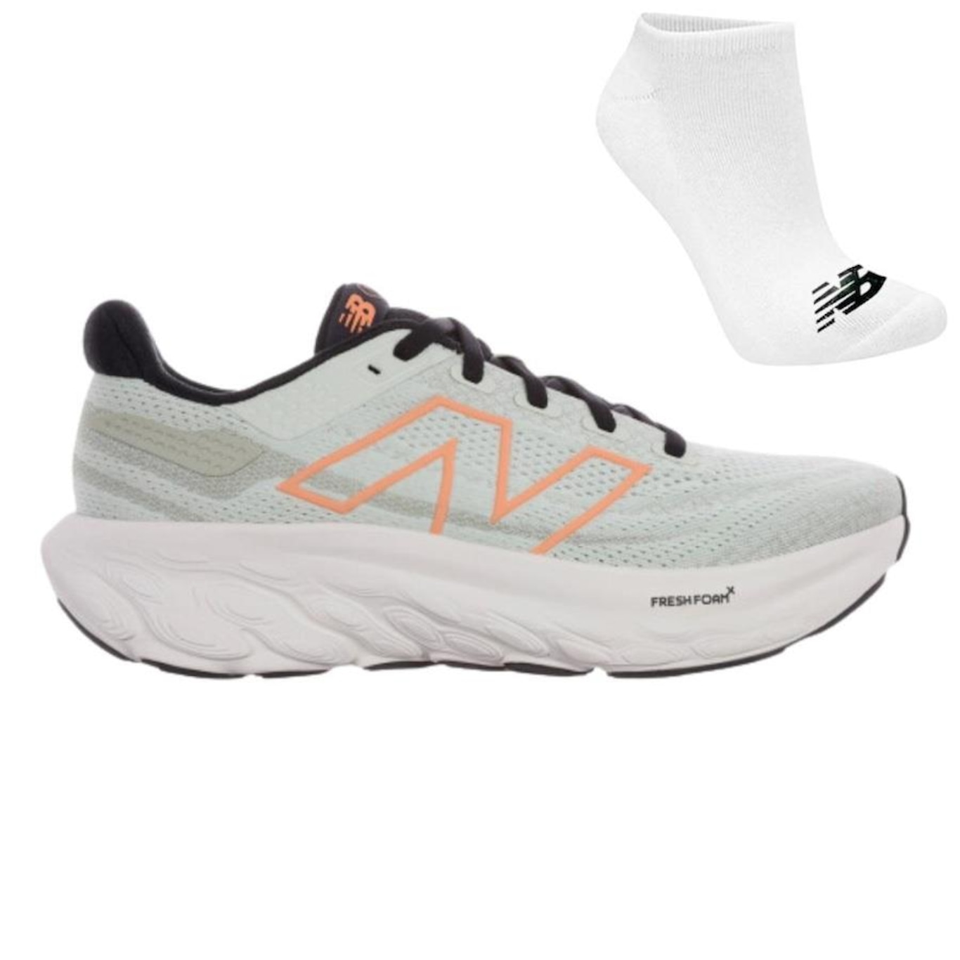 Kit Tênis New Balance Fresh Foam X 1080V13 e Meia - Feminino - Foto 1