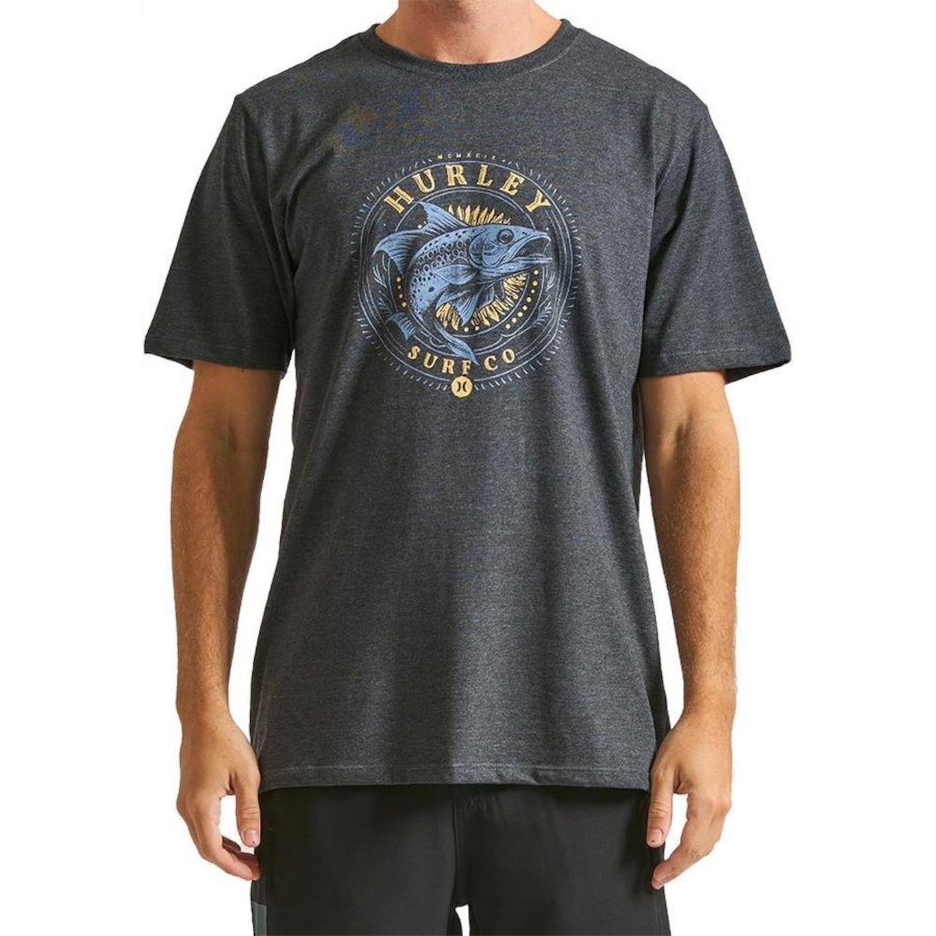 Camiseta Hurley Fish Wt24 - Masculina - Foto 1