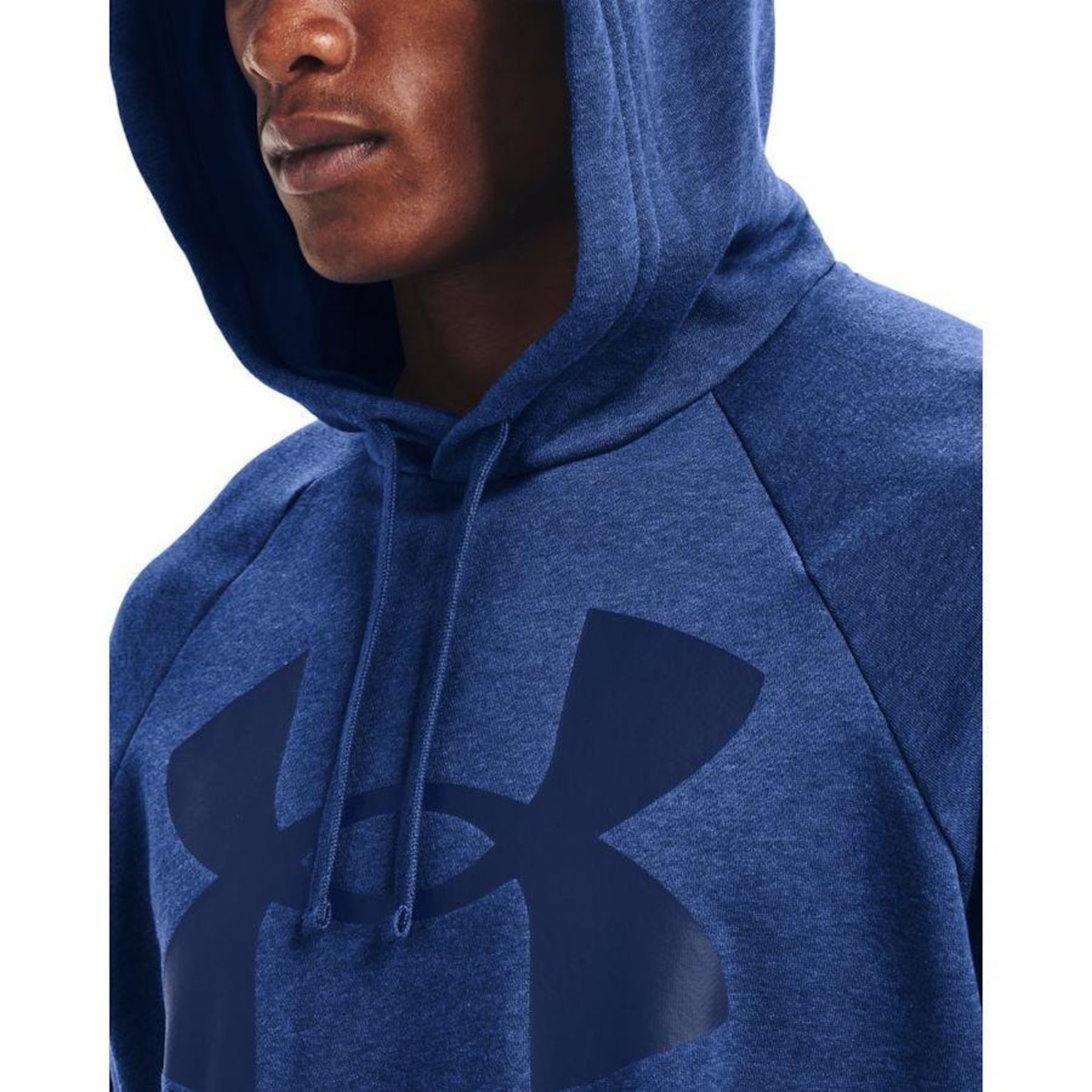 Blusão de Moletom com Capuz Under Armour Rival Fleece Big Logo Hd - Masculino - Foto 3