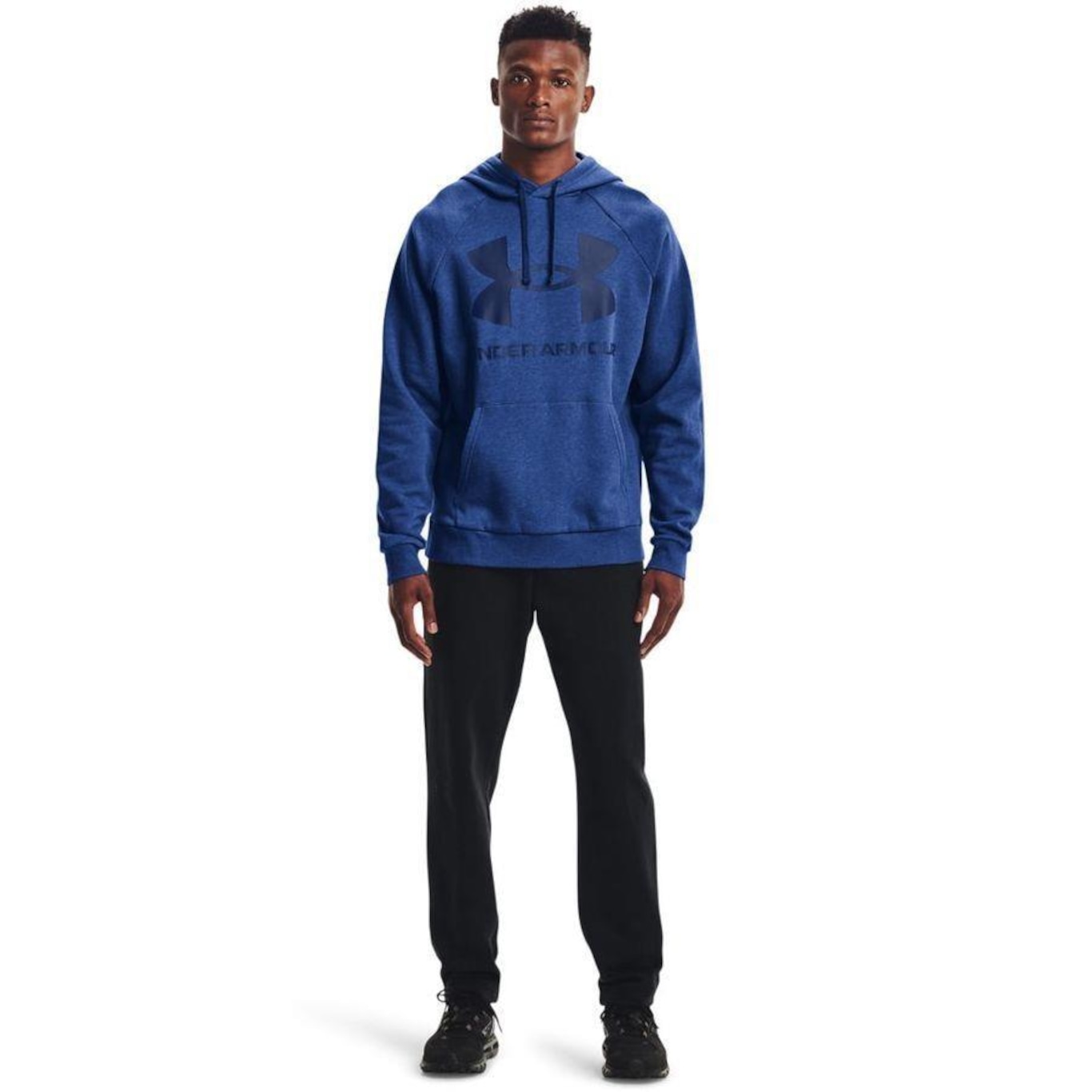 Blusão de Moletom com Capuz Under Armour Rival Fleece Big Logo Hd - Masculino - Foto 4