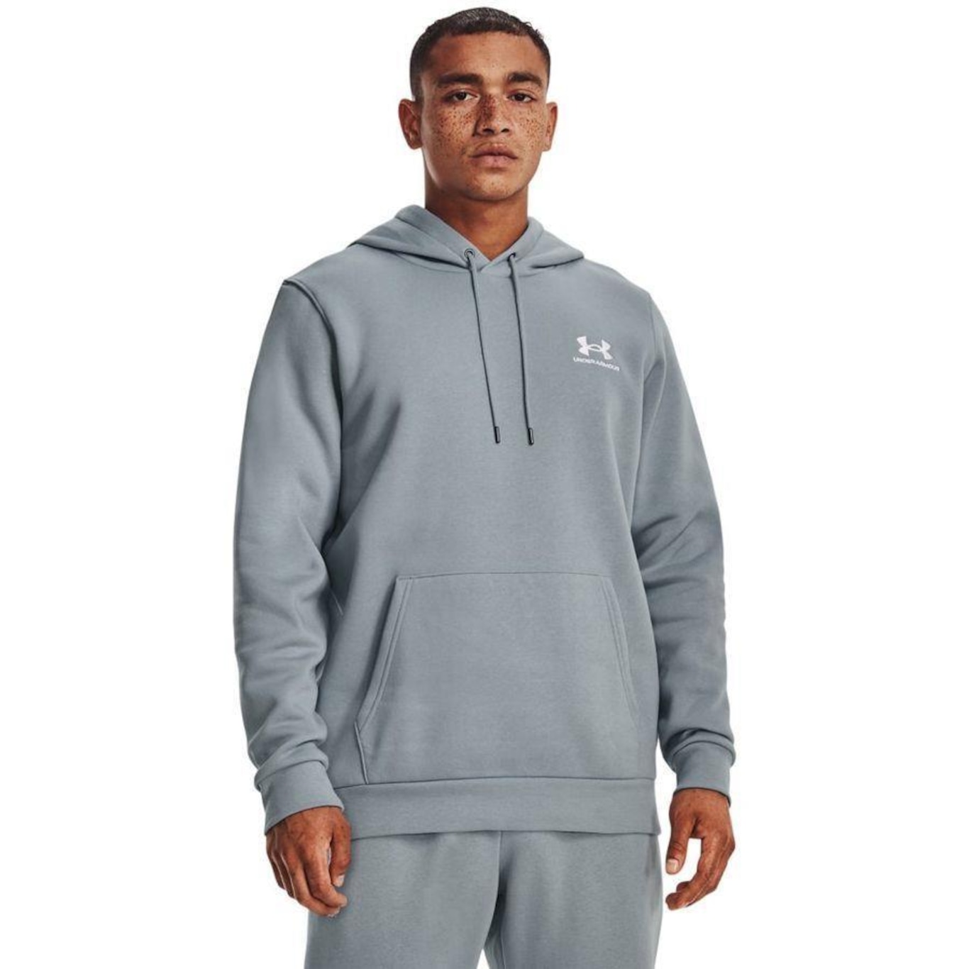 Blusão de Moletom com Capuz Under Armour Essential Fleece - Masculino - Foto 1