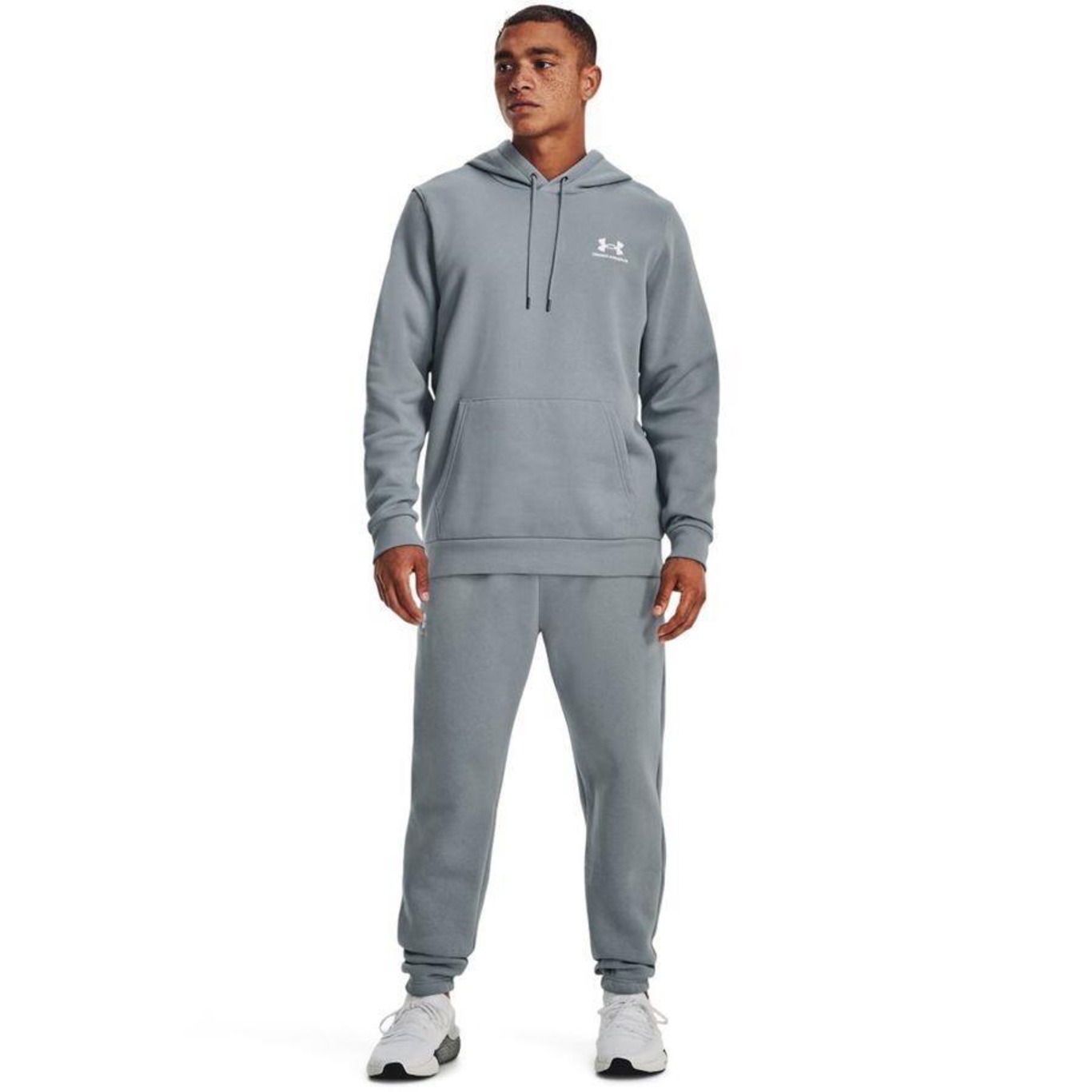 Blusão de Moletom com Capuz Under Armour Essential Fleece - Masculino - Foto 4