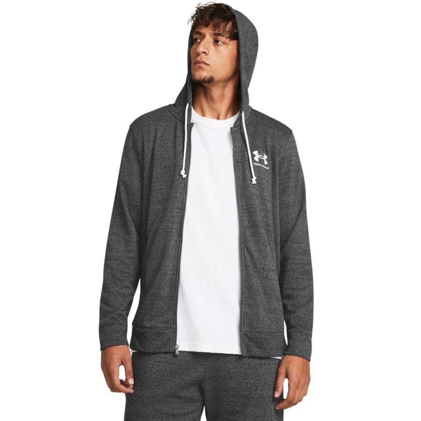 Blusão de Moletom com Capuz Under Armour Rival Terry - Masculino - Foto 1