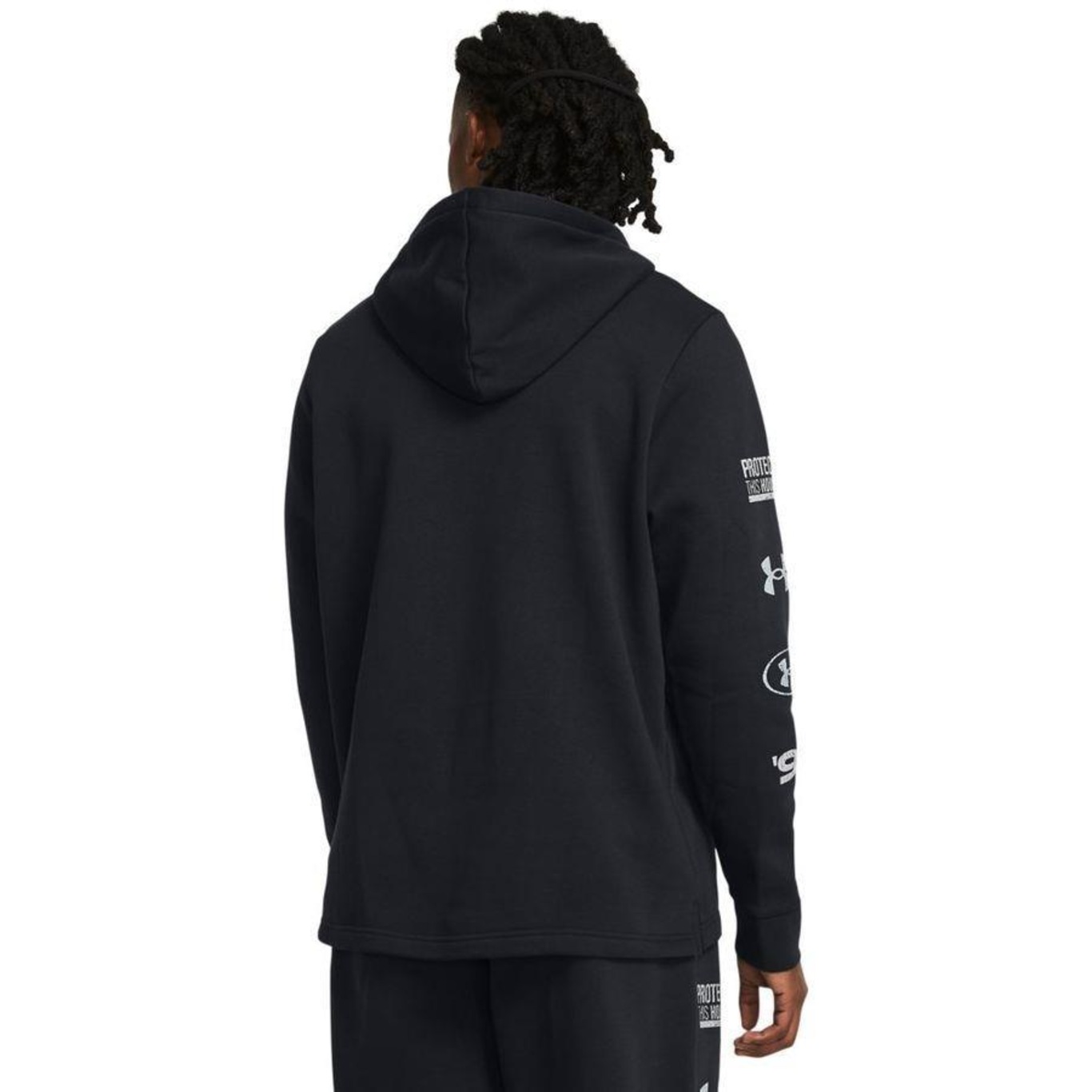 Blusão de Moletom com Capuz Under Armour Essential Fleece Icon Blocked - Masculino - Foto 2