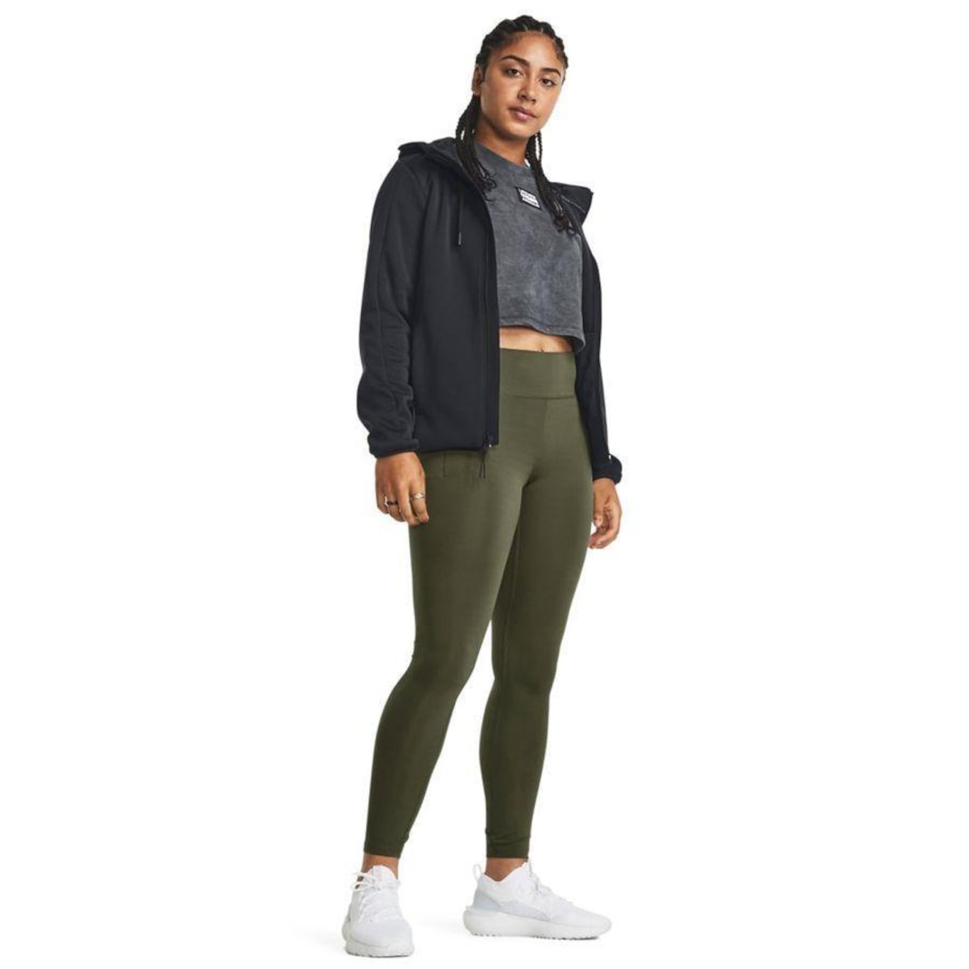 Blusão de Moletom com Capuz Under Armour Essential Swacket - Feminino - Foto 5