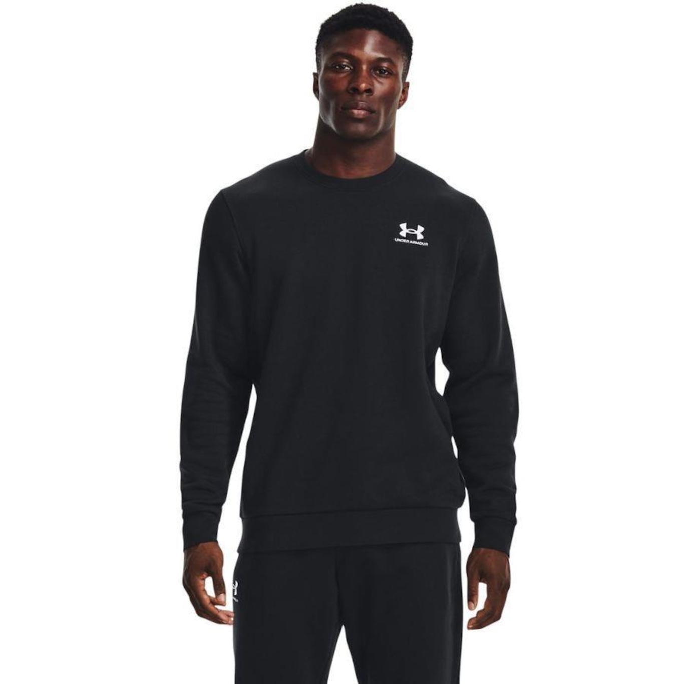 Blusão de Moletom sem Capuz Under Armour Essential Crew - Masculino - Foto 1