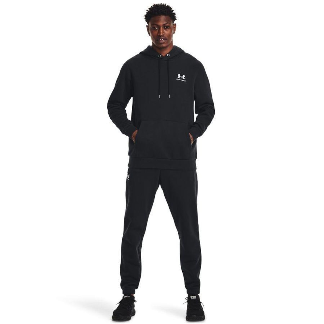 Blusão de Moletom com Capuz Under Armour Essential Fleece - Masculino - Foto 4