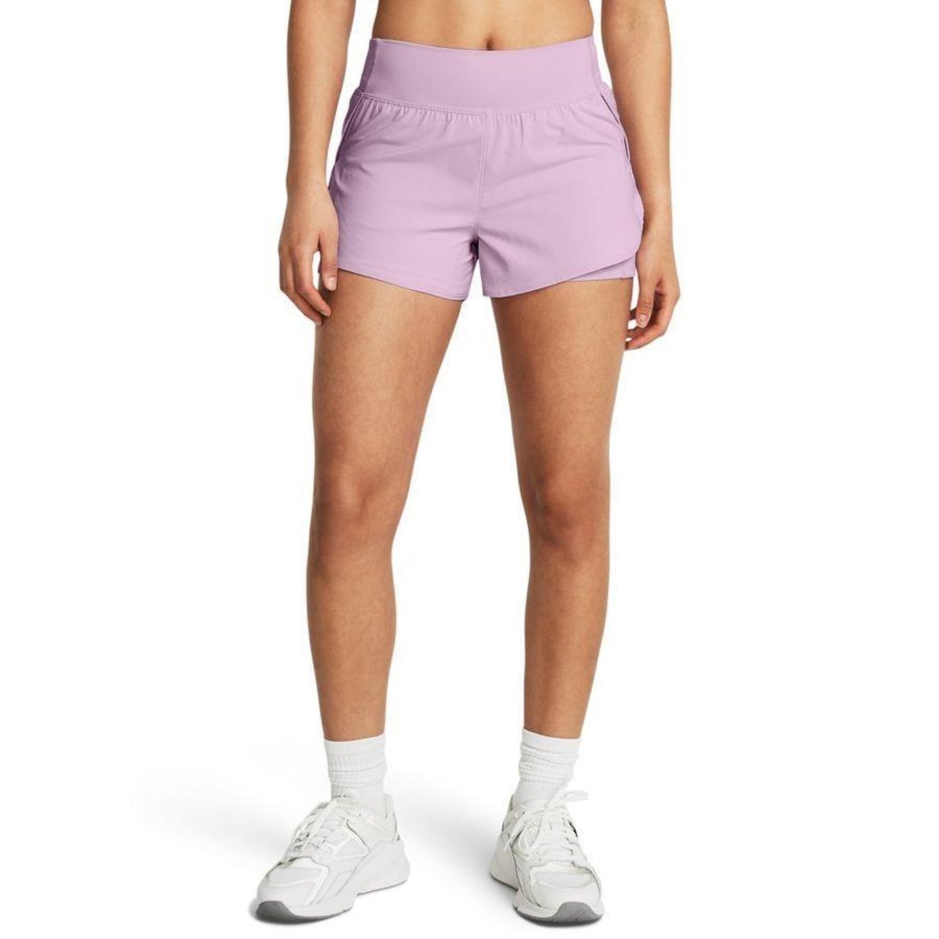 Shorts 2 em 1 Under Armour Flex Woven - Feminino - Foto 1