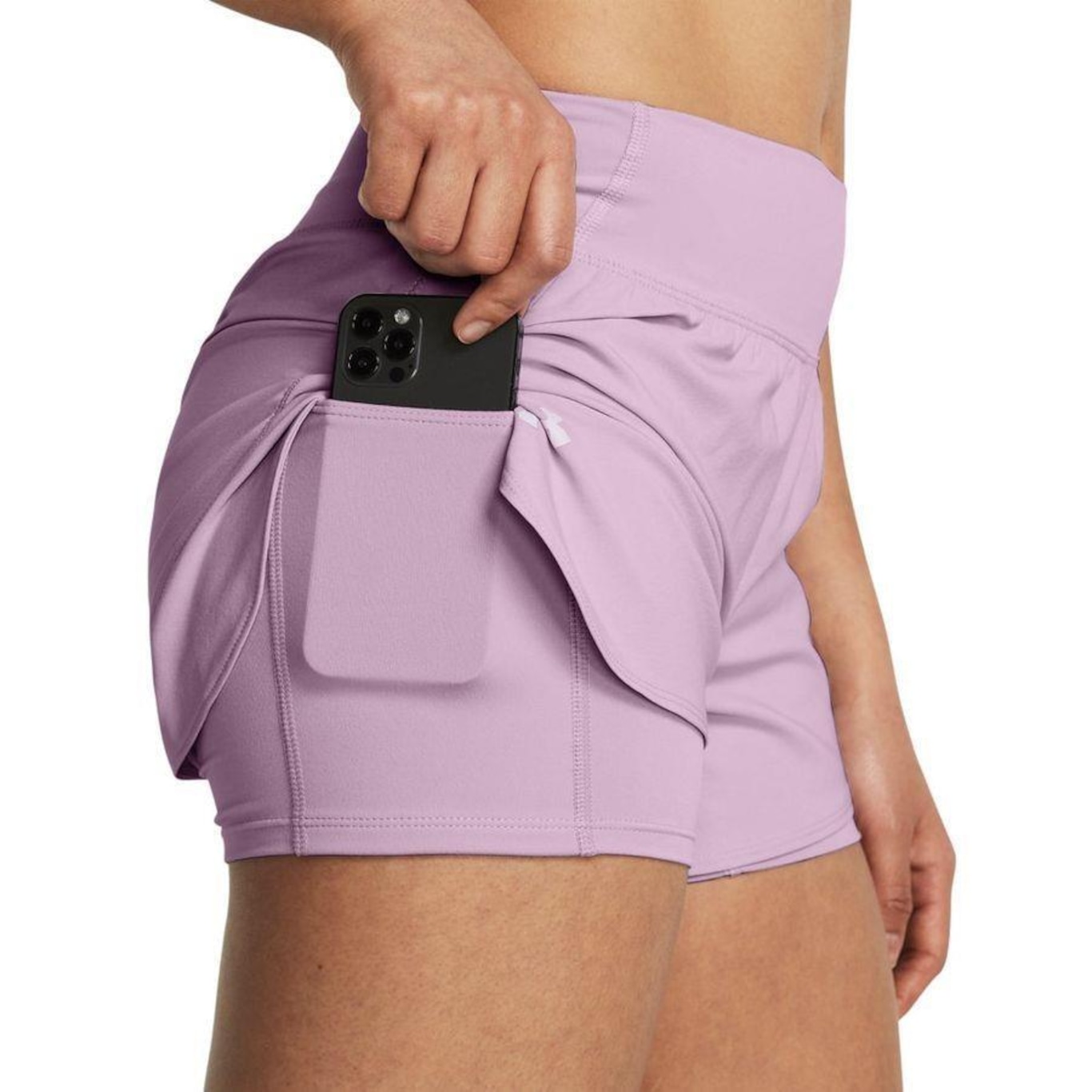 Shorts 2 em 1 Under Armour Flex Woven - Feminino - Foto 3