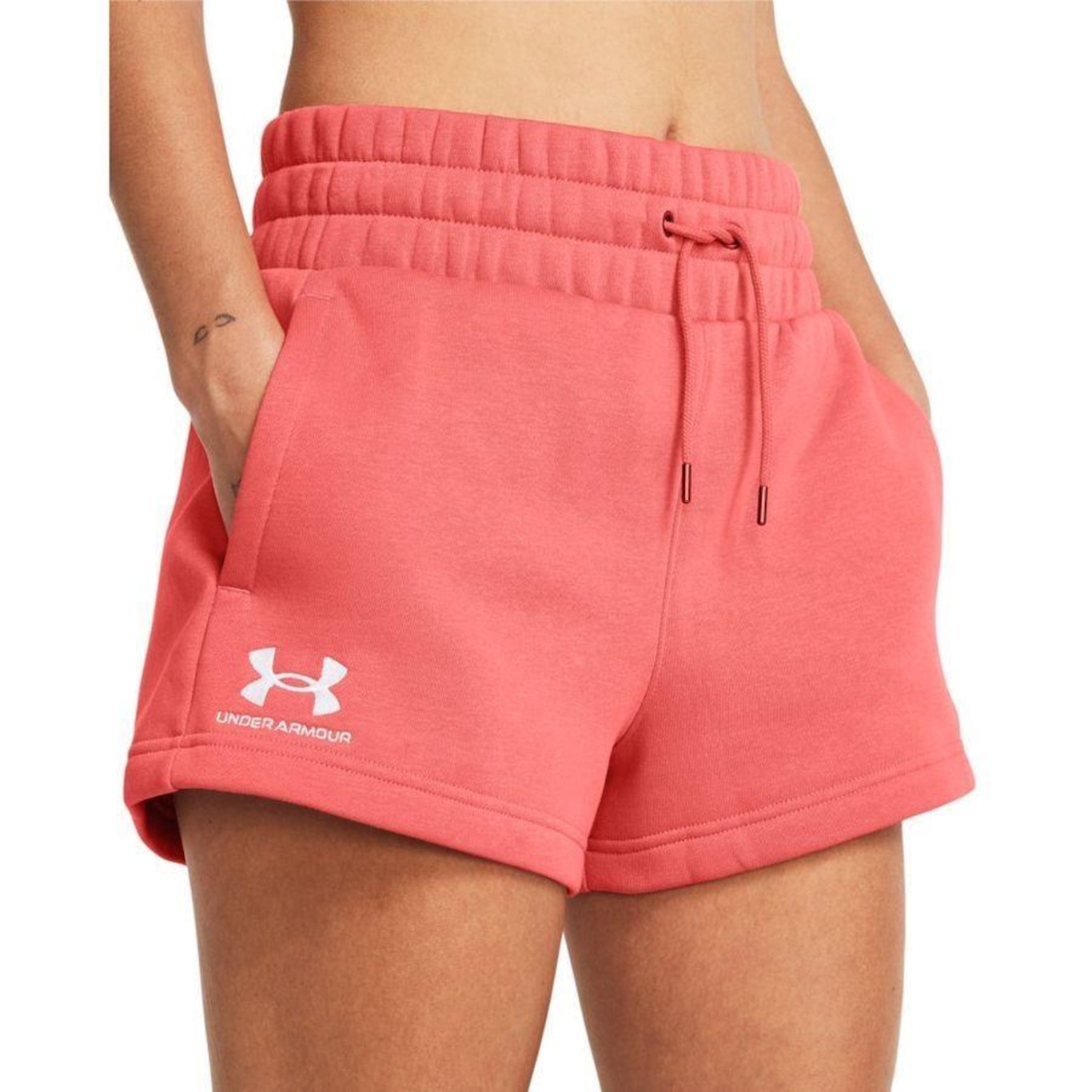 Shorts Under Armour Essential Fleece Boxer - Feminino - Foto 4