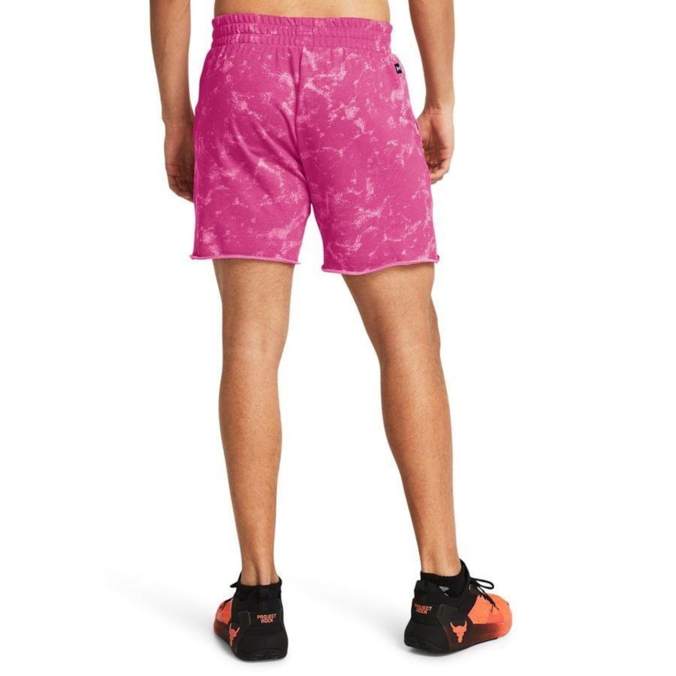 Shorts Under Armour Project Rock Aop Rival Terry - Masculino - Foto 3