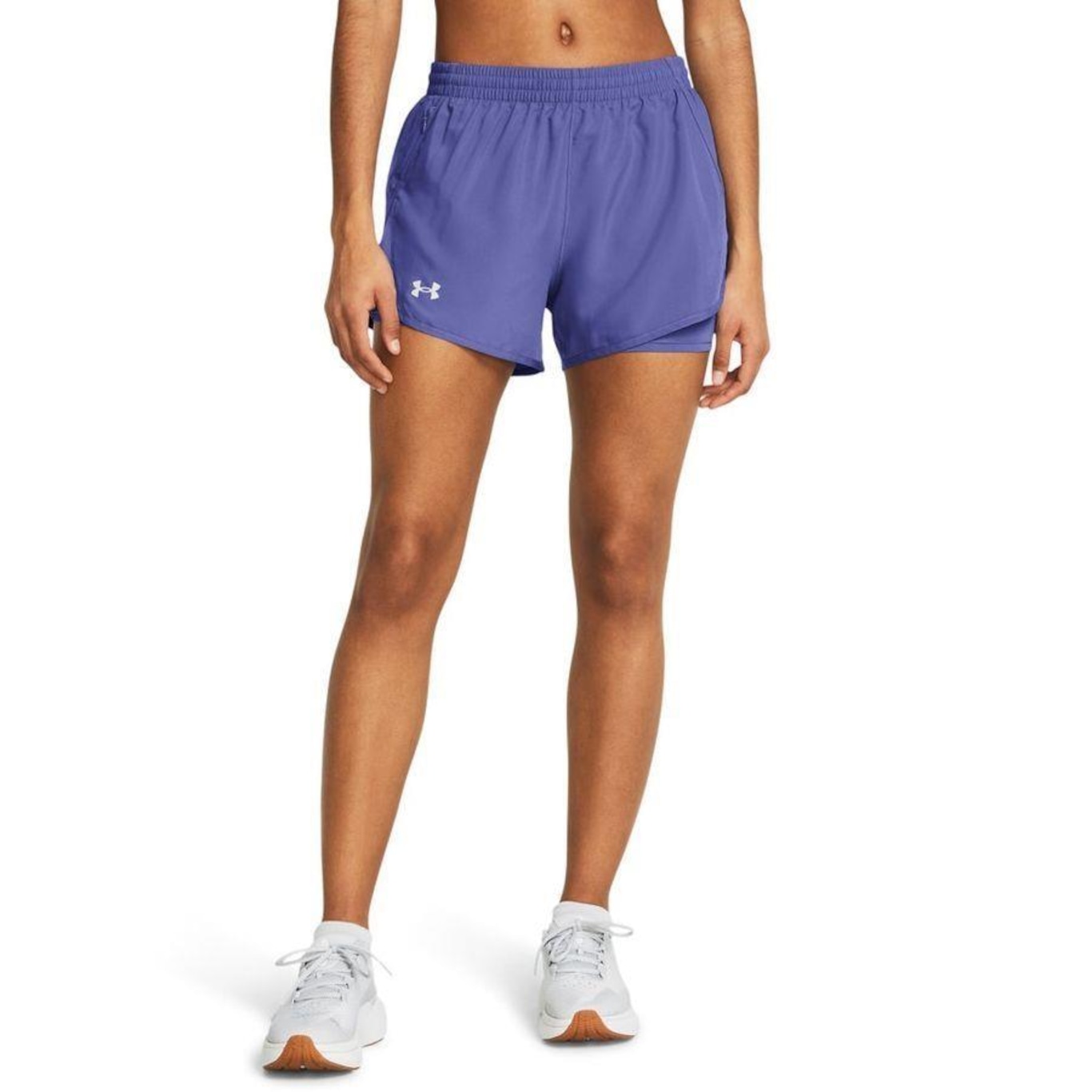 Shorts 2 em 1 Under Armour Fly By - Feminino - Foto 1