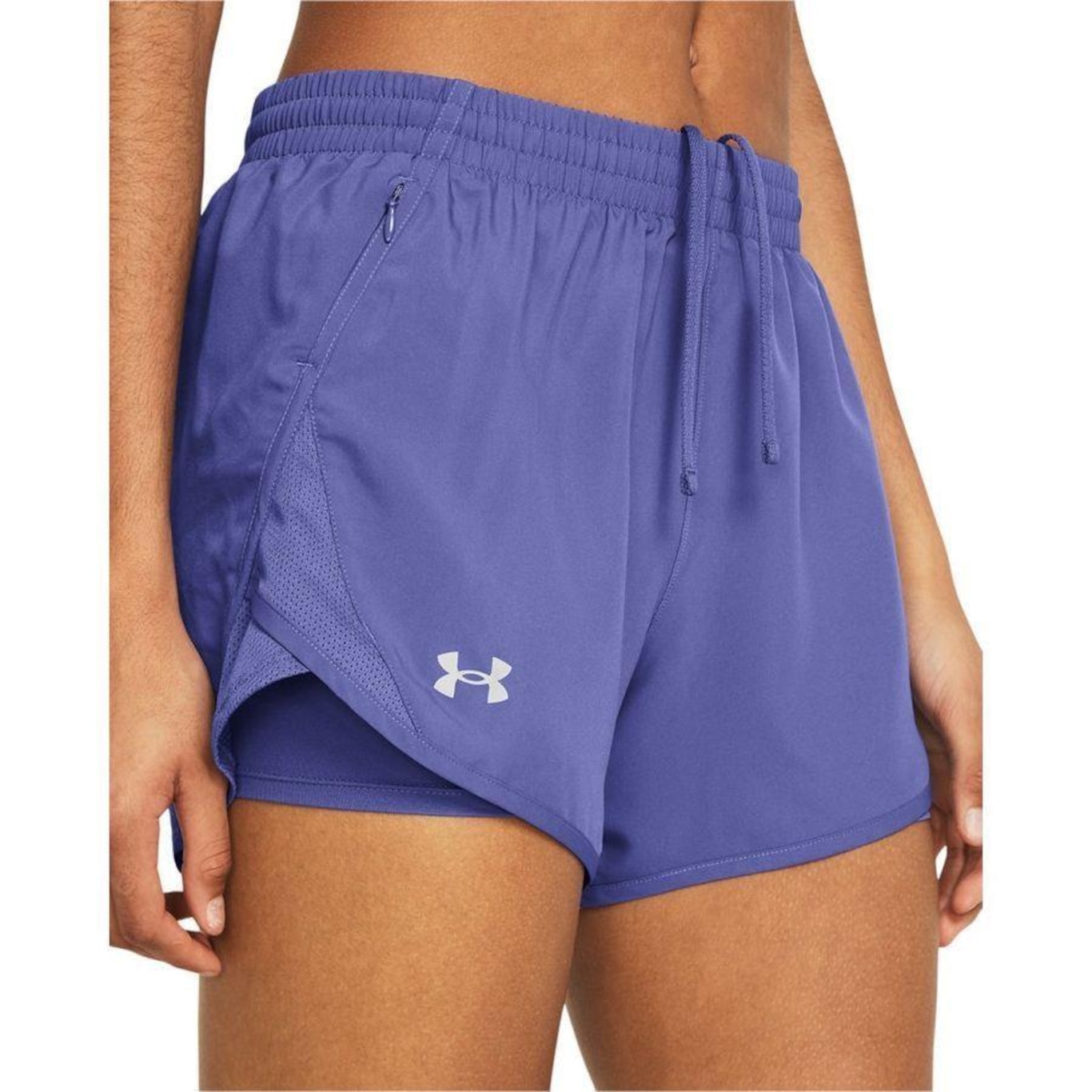 Shorts 2 em 1 Under Armour Fly By - Feminino - Foto 3