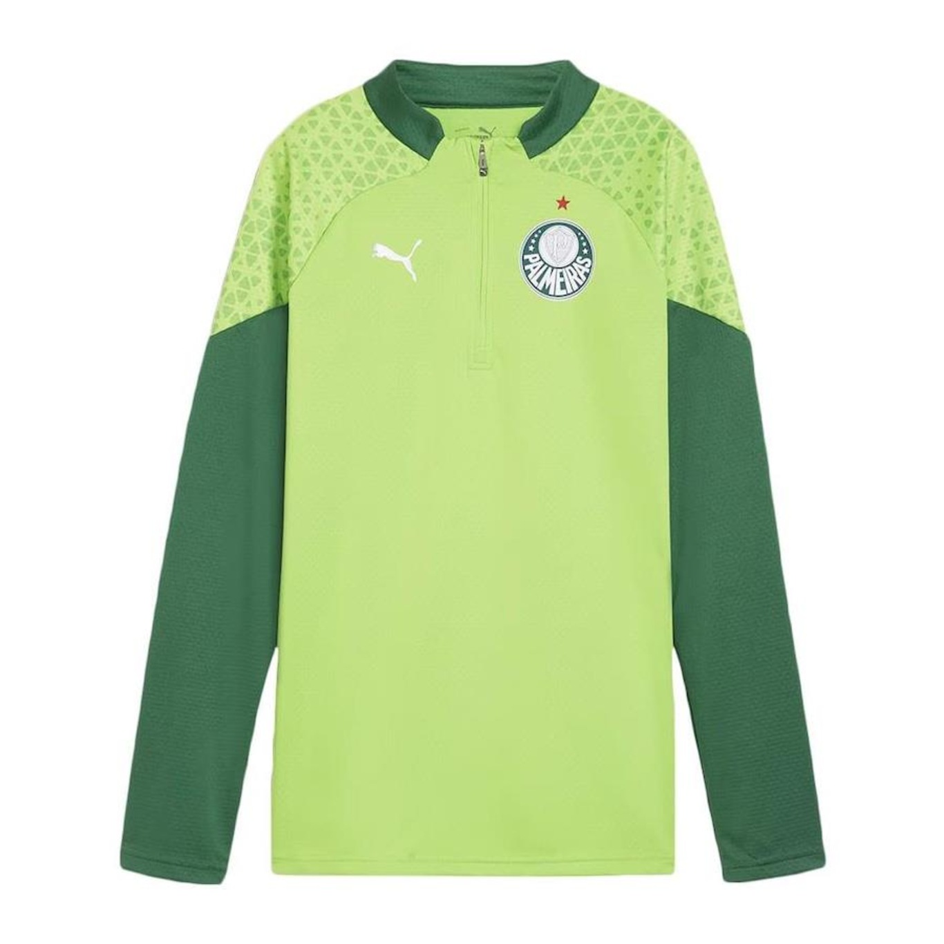 Blusa de Treino Puma Palmeiras 1/4 Zip 2024 - Feminina - Foto 1