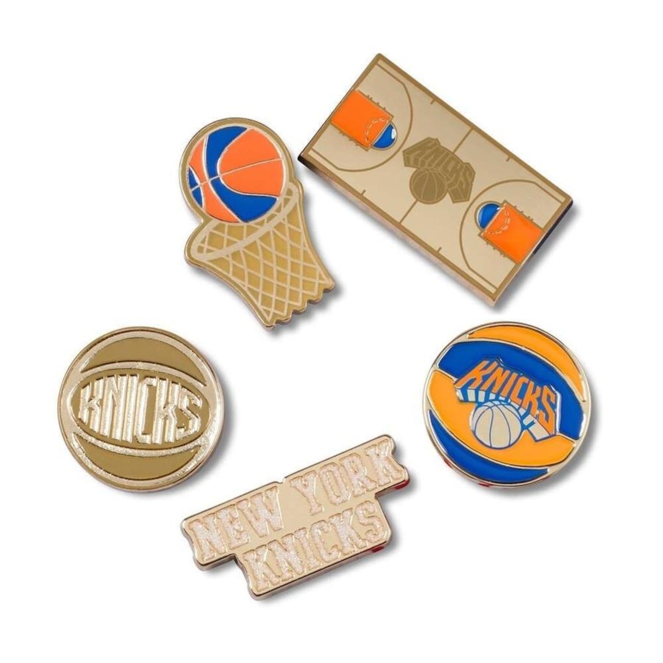 Kit Jibbitz Crocs Nba New York Knicks Pack com 5 Peças - Foto 1