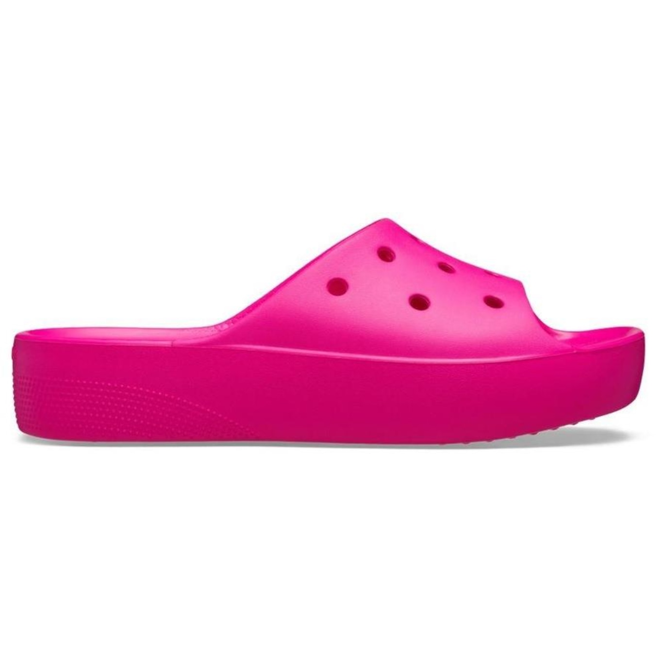 Sandália Crocs Classic Plataform Slide - Feminino - Foto 1