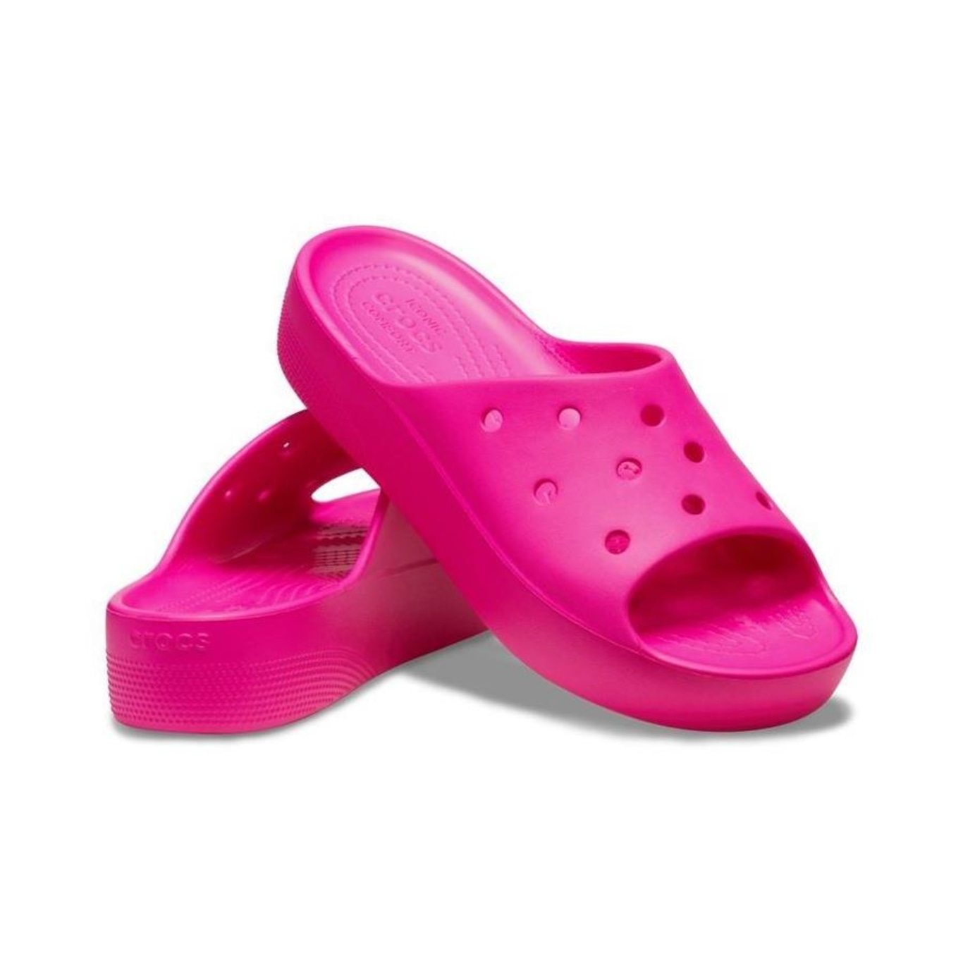 Sandália Crocs Classic Plataform Slide - Feminino - Foto 4