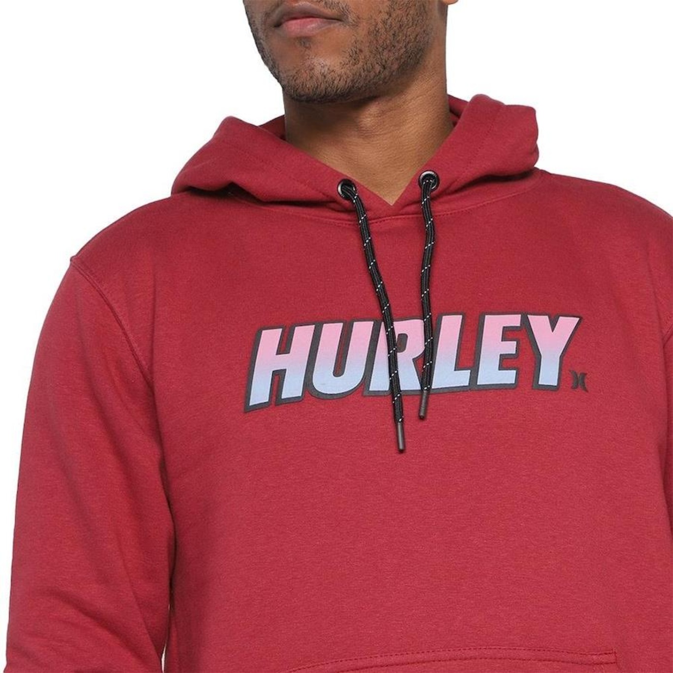 Blusão de Moletom Hurley Canguru Fastlane - Masculino - Foto 3