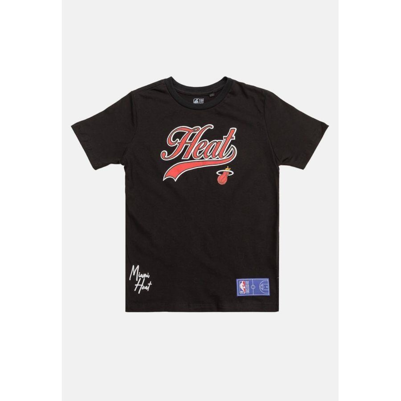 Camiseta Nba Old Logo Miami Heat - Infantil - Foto 1