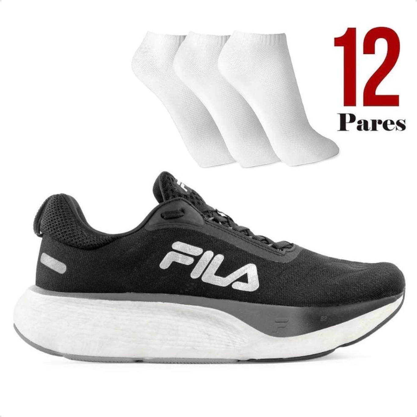 Tênis Fila Float Maxxi 2 + 12 Pares de Meias - Masculino - Foto 1