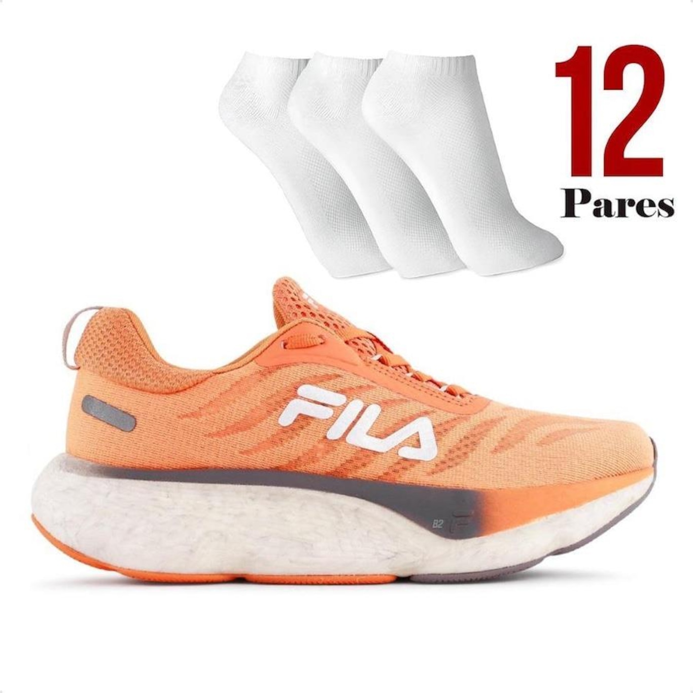 Tênis Fila Float Maxxi 2 + 12 Pares de Meias - Masculino - Foto 1