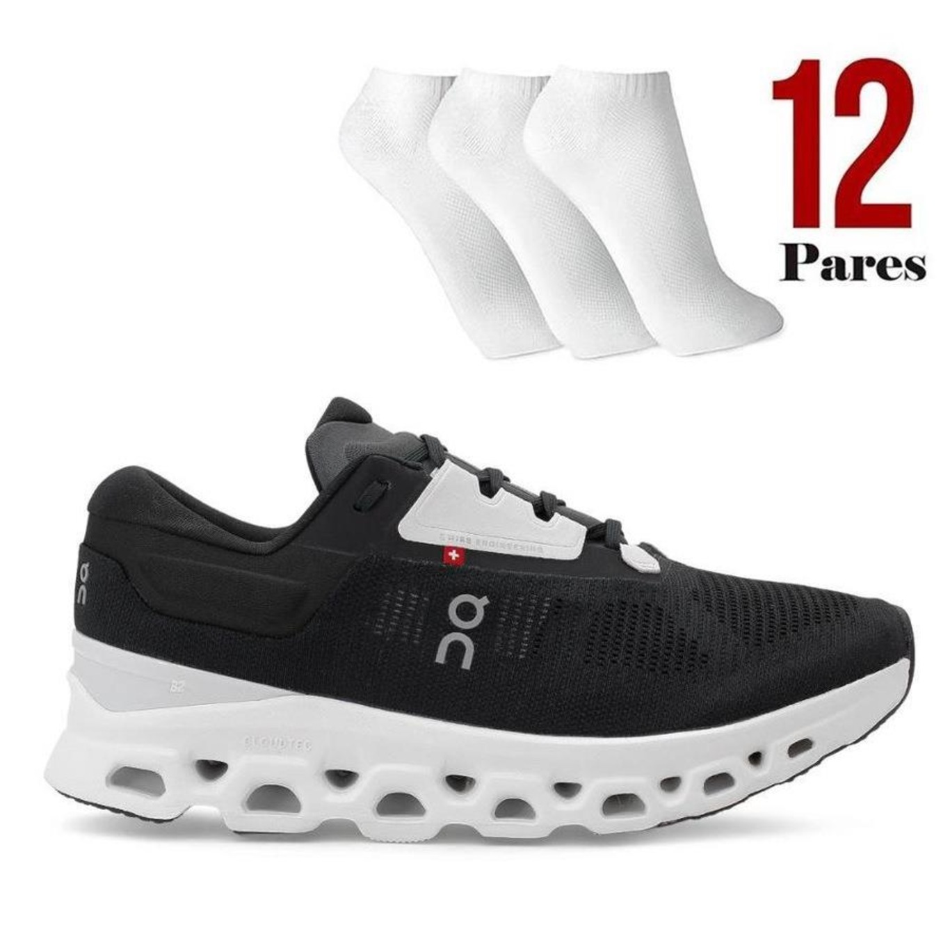 Tênis On Running Cloudstratus 3.0 + 12 Pares de Meias - Masculino - Foto 1