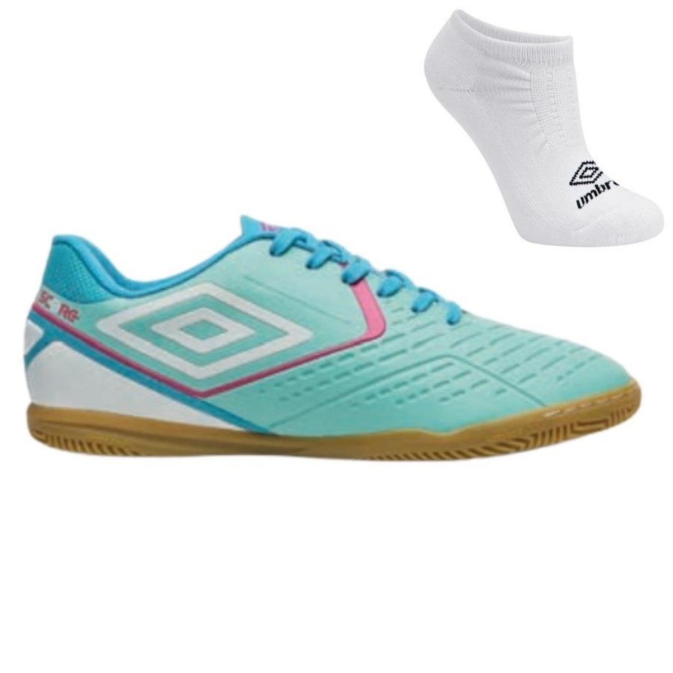 Kit Chuteira Futsal Umbro Score e Meia - Adulto - Foto 1