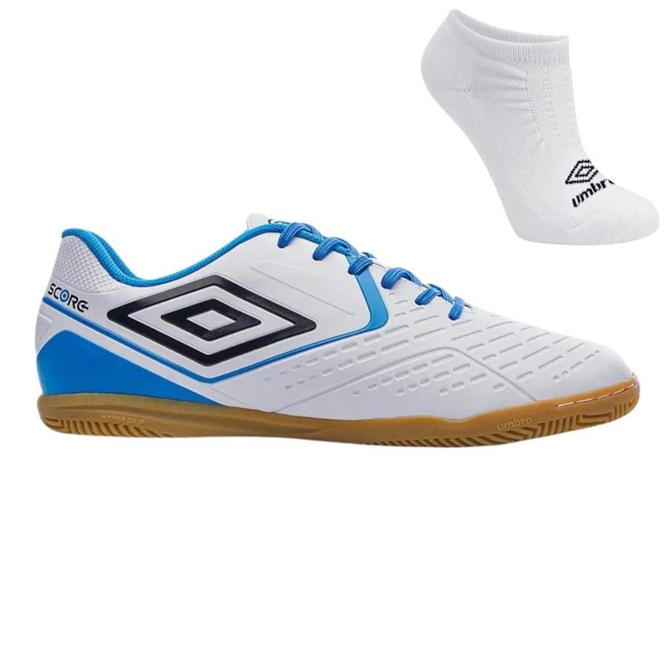 Kit Chuteira Futsal Umbro Score e Meia - Adulto - Foto 1