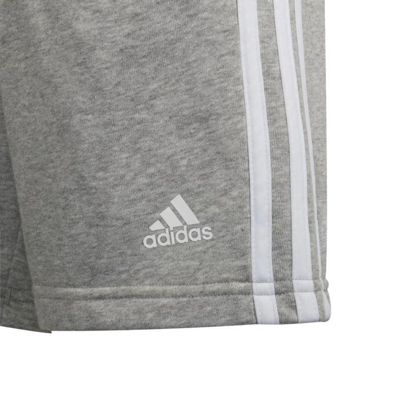 Shorts adidas Moletom 3 Stripes - Infantil - Foto 4