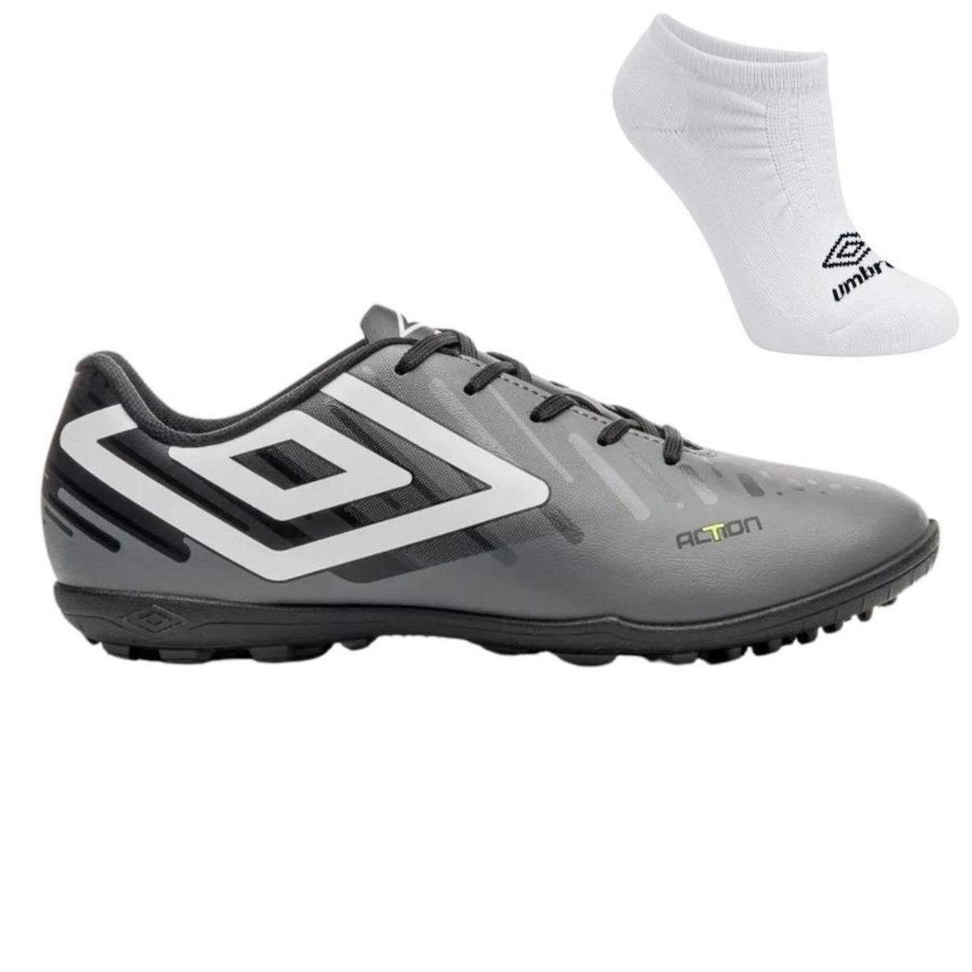 Kit Chuteira Society Umbro Action e Meia - Adulto - Foto 1