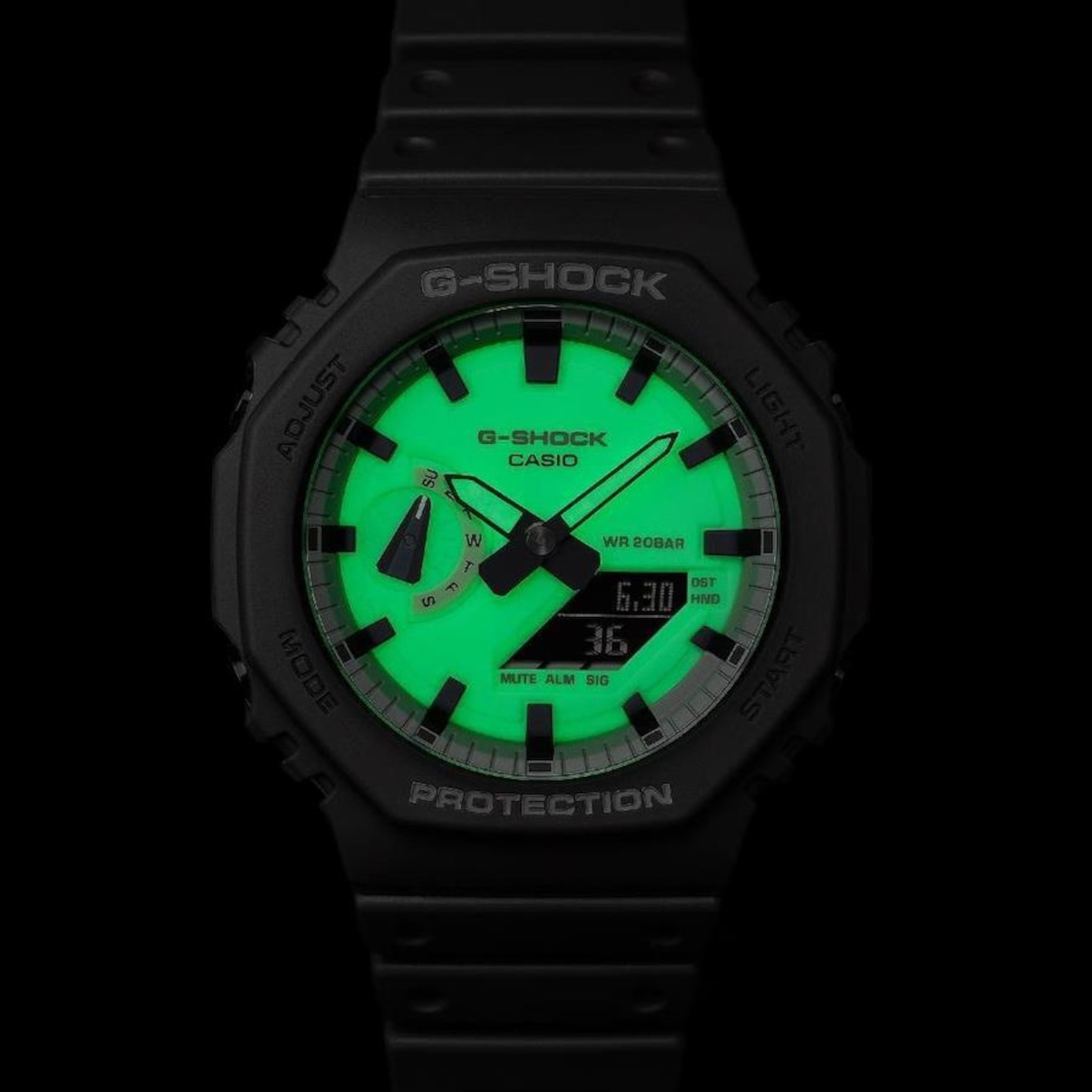 Relógio Casio G-Shock Ga-2100Hd-8Adr Hidden Glow Carbon Core Guard - Foto 5