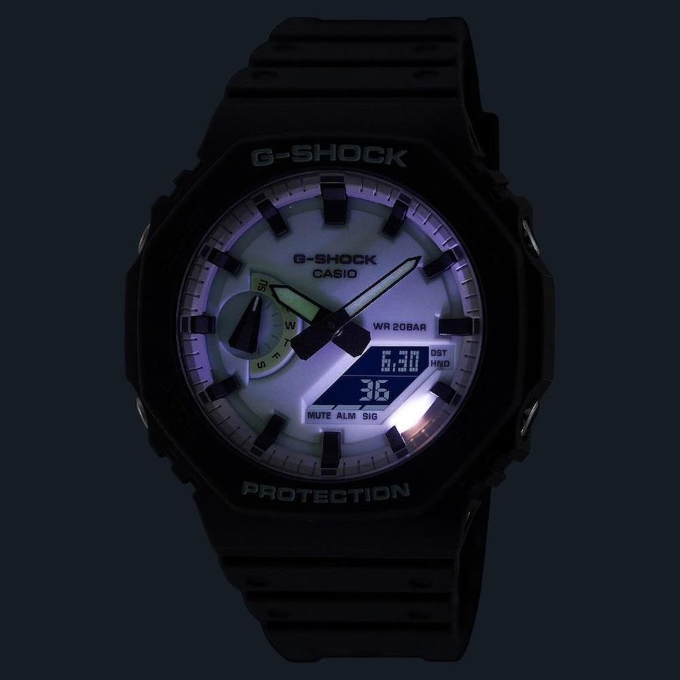 Relógio Casio G-Shock Ga-2100Hd-8Adr Hidden Glow Carbon Core Guard - Foto 6