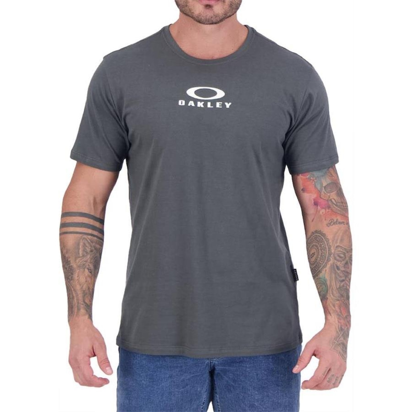 Camiseta Oakley Bark New Wt24 - Masculina - Foto 1