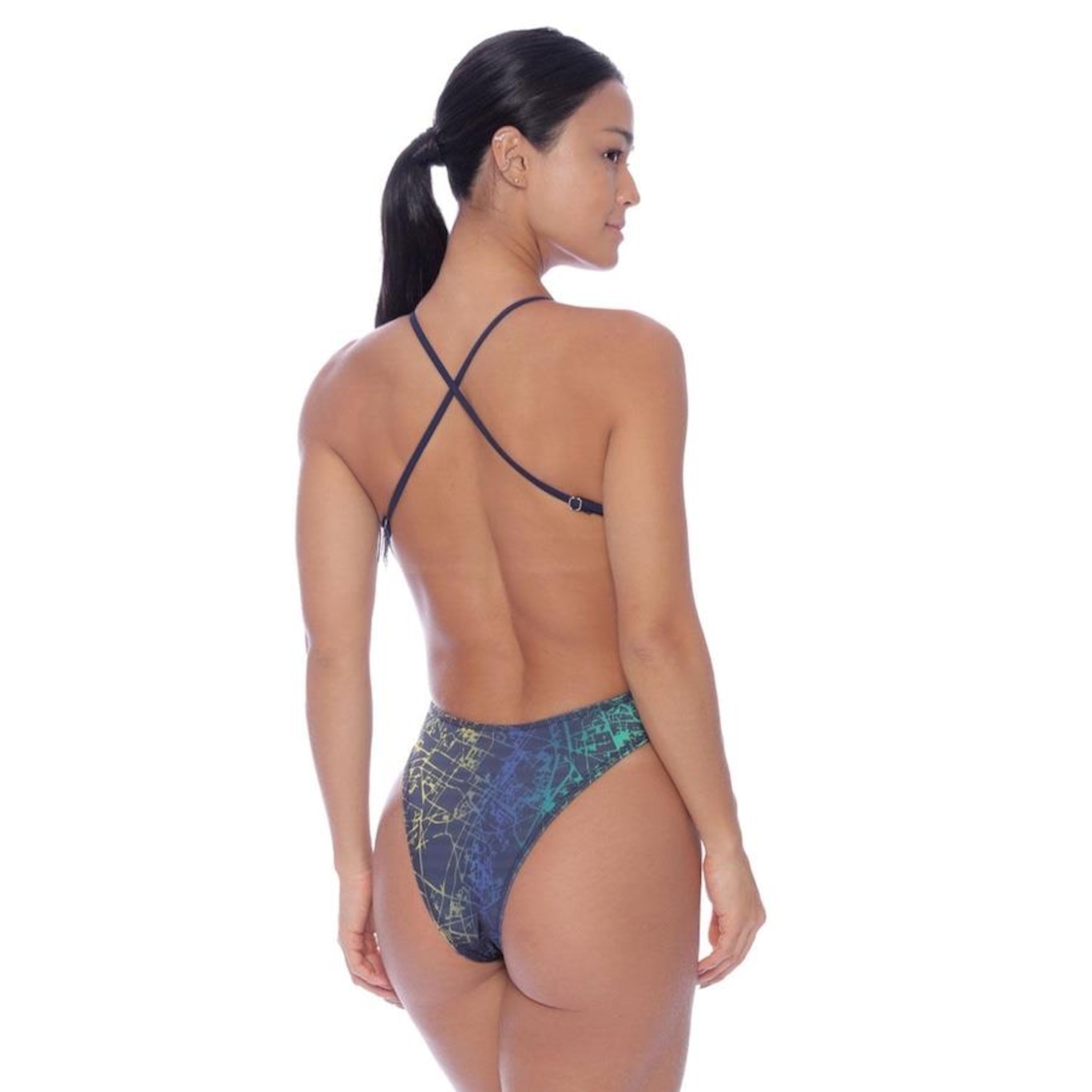 Maiô Speedo New Cross Slim France - Feminino - Foto 2