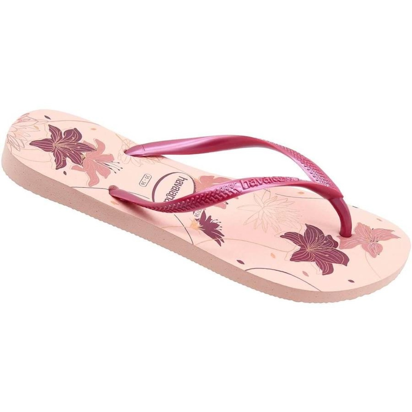 Chinelo de Dedo Havaianas Slim Organic 2 Floral - Feminino - Foto 2