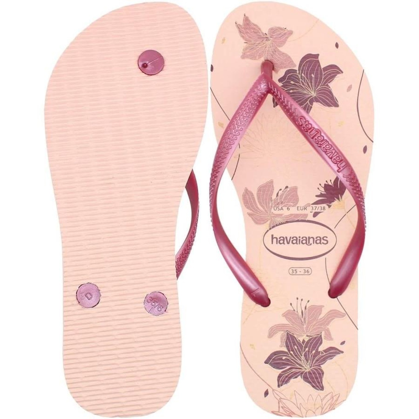 Chinelo de Dedo Havaianas Slim Organic 2 Floral - Feminino - Foto 3