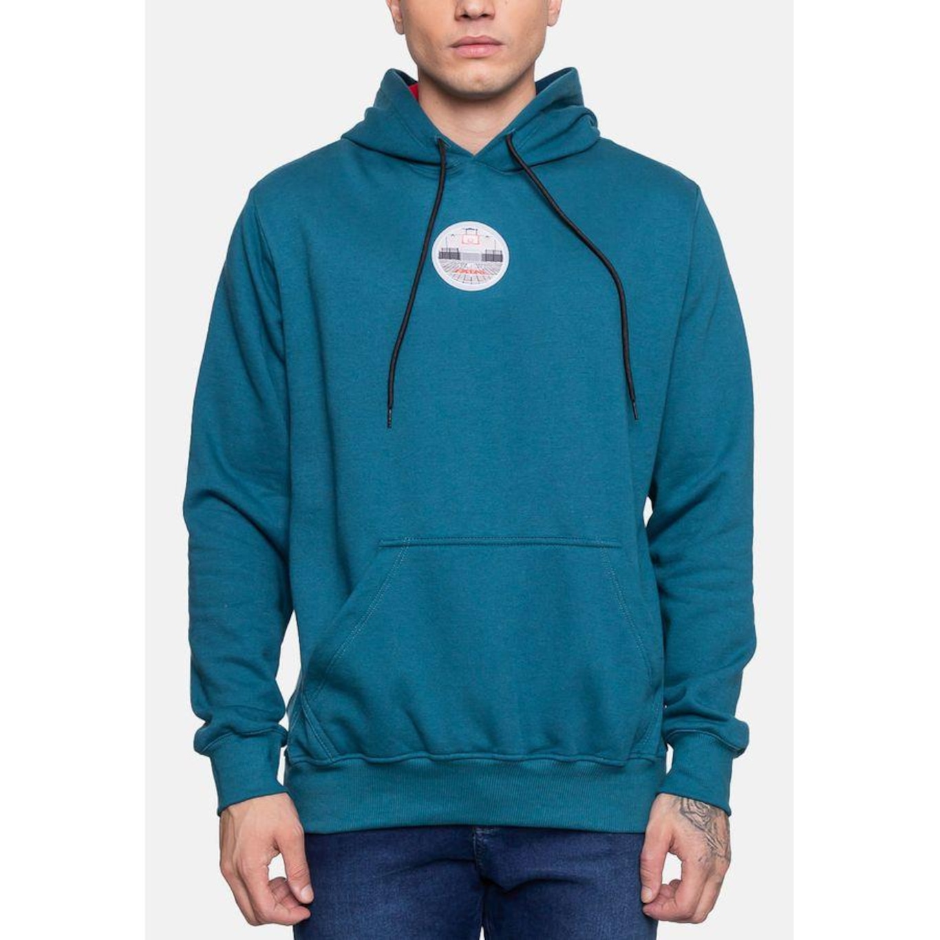 Blusão de Moletom com Capuz Fatal Fthd Teal - Masculino - Foto 3