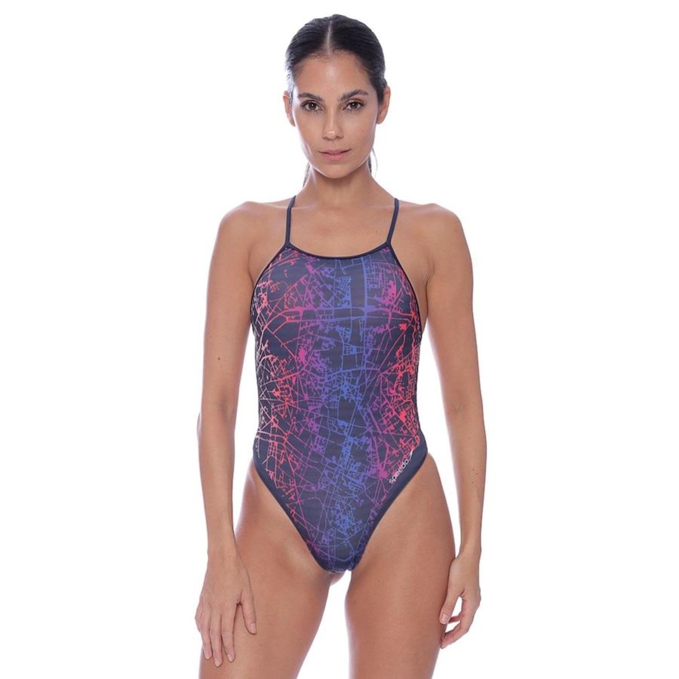 Maiô Speedo New Cross Slim France - Feminino - Foto 3