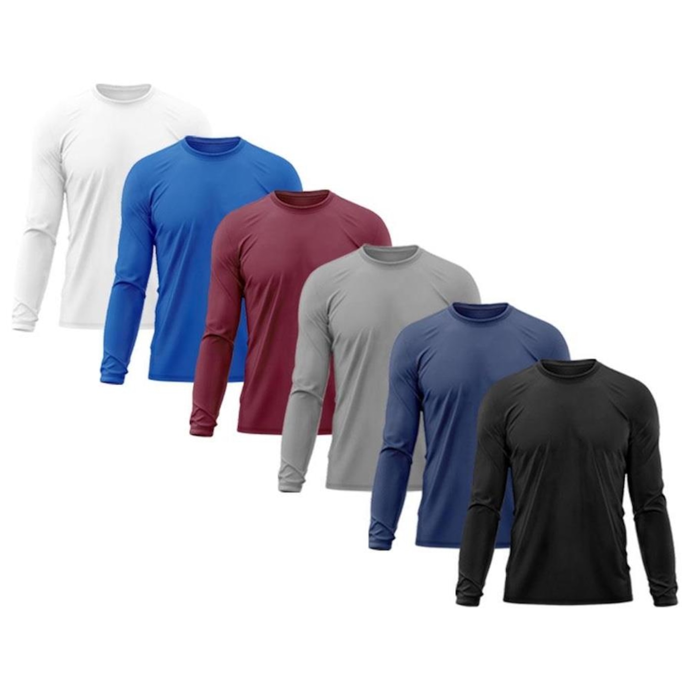 Kit 6x Camisas Térmicas Adriben Proteção Solar UV 50 - Masculina - Foto 1