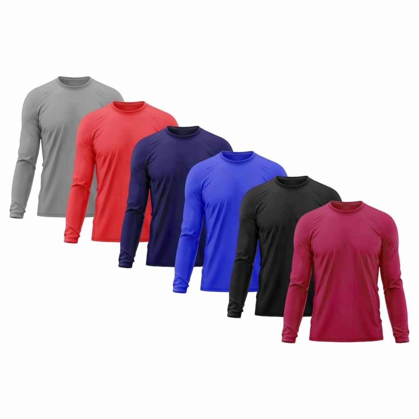 Kit 6x Camisas Térmicas Adriben Proteção Solar UV 50 - Masculina - Foto 1