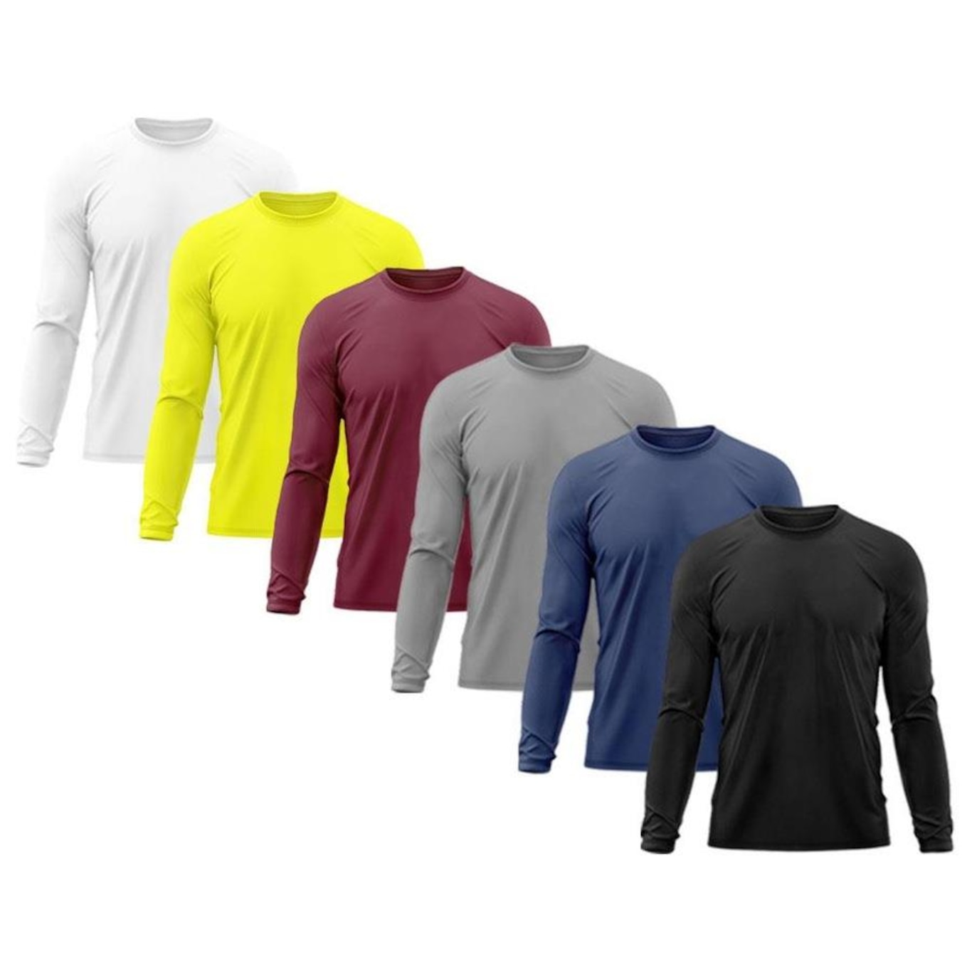 Kit 6x Camisas Térmicas Adriben Proteção Solar UV 50 - Masculina - Foto 1